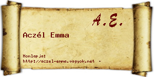 Aczél Emma névjegykártya