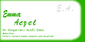 emma aczel business card