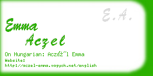 emma aczel business card